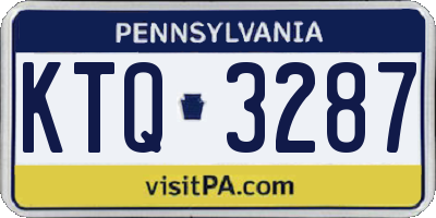 PA license plate KTQ3287