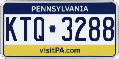PA license plate KTQ3288