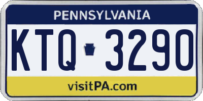 PA license plate KTQ3290