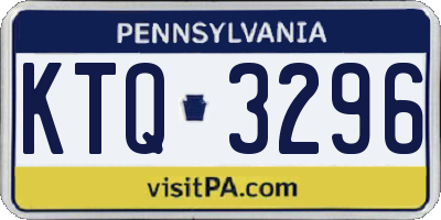 PA license plate KTQ3296
