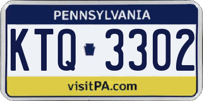 PA license plate KTQ3302