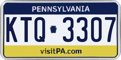 PA license plate KTQ3307