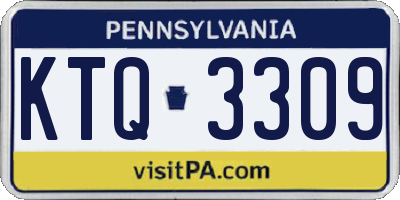 PA license plate KTQ3309