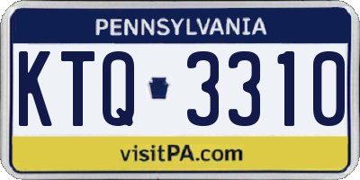 PA license plate KTQ3310