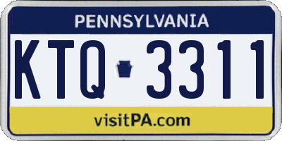 PA license plate KTQ3311