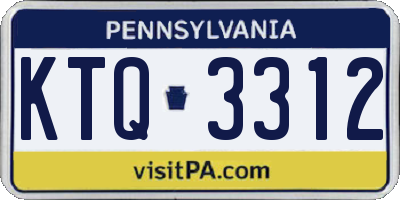 PA license plate KTQ3312