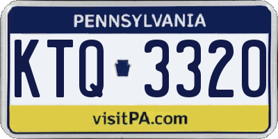 PA license plate KTQ3320