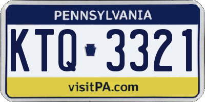 PA license plate KTQ3321