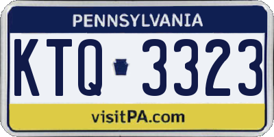 PA license plate KTQ3323