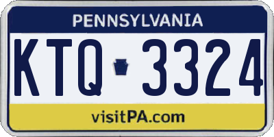 PA license plate KTQ3324