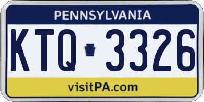 PA license plate KTQ3326