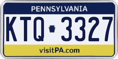PA license plate KTQ3327