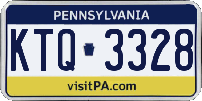 PA license plate KTQ3328