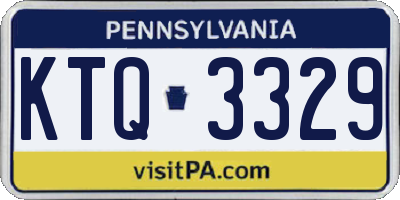 PA license plate KTQ3329