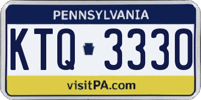 PA license plate KTQ3330