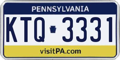 PA license plate KTQ3331