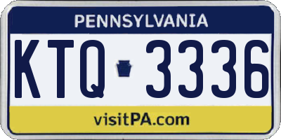 PA license plate KTQ3336