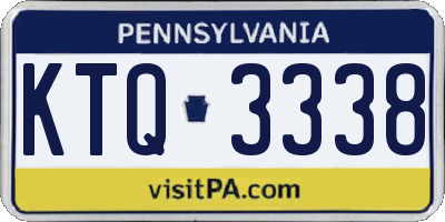 PA license plate KTQ3338