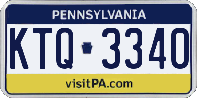 PA license plate KTQ3340