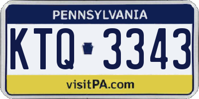 PA license plate KTQ3343
