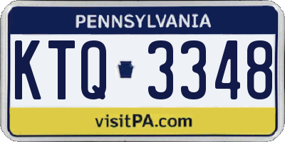 PA license plate KTQ3348