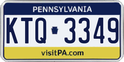 PA license plate KTQ3349