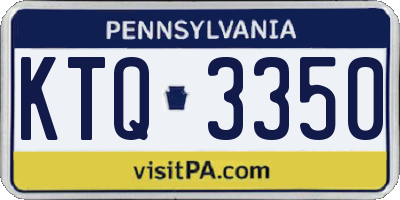 PA license plate KTQ3350
