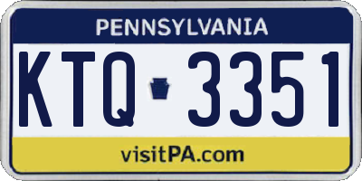 PA license plate KTQ3351