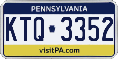 PA license plate KTQ3352