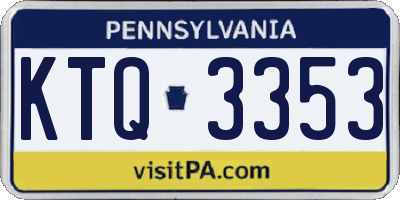 PA license plate KTQ3353
