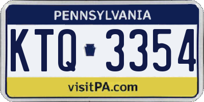PA license plate KTQ3354
