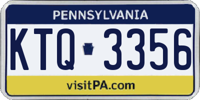 PA license plate KTQ3356