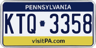 PA license plate KTQ3358