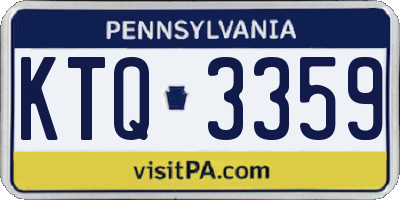 PA license plate KTQ3359