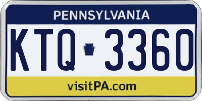 PA license plate KTQ3360
