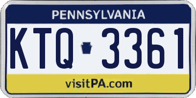 PA license plate KTQ3361