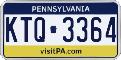 PA license plate KTQ3364