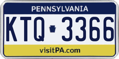 PA license plate KTQ3366