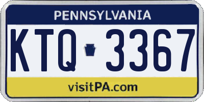 PA license plate KTQ3367