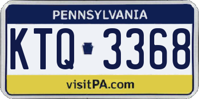 PA license plate KTQ3368