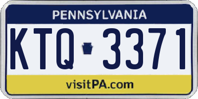PA license plate KTQ3371