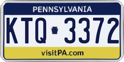 PA license plate KTQ3372