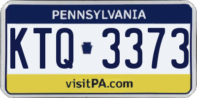 PA license plate KTQ3373