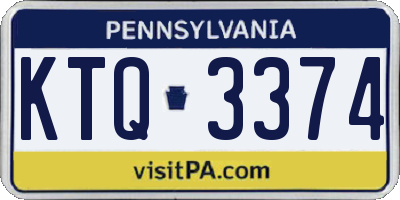 PA license plate KTQ3374