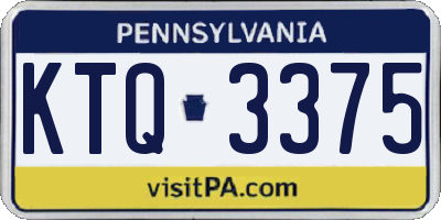 PA license plate KTQ3375