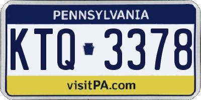 PA license plate KTQ3378