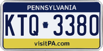 PA license plate KTQ3380