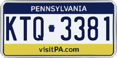 PA license plate KTQ3381