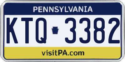 PA license plate KTQ3382