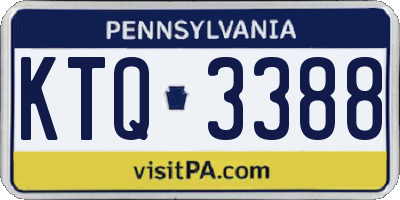 PA license plate KTQ3388